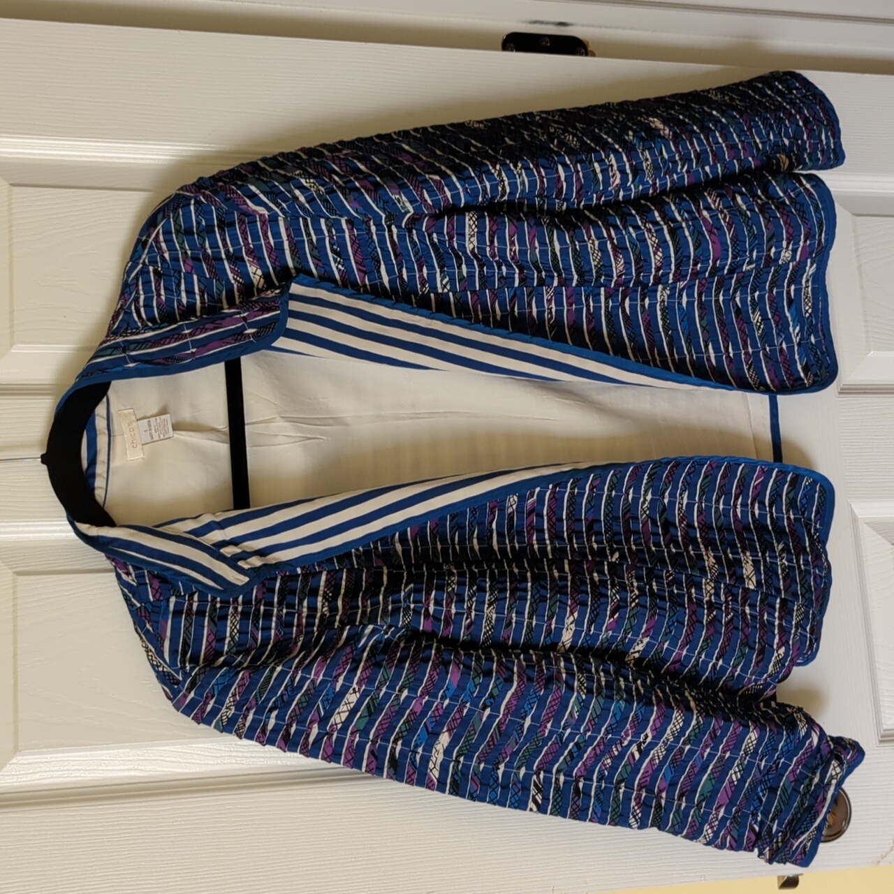 Chico's Striped Pattern Jacket